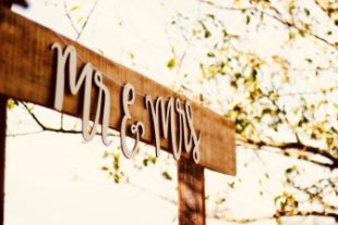 Panneau de mariage Mr and Mrs